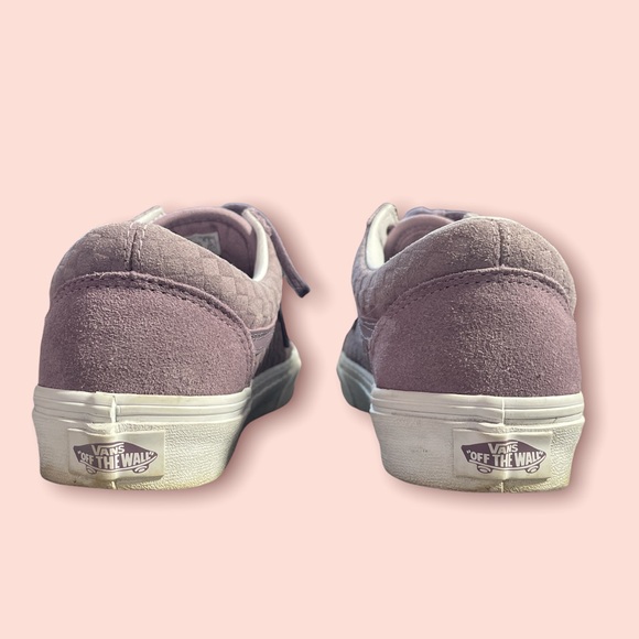 Vans Old Skool Sketch Checkerboard Skate Shoe - Purple Suede - Picture 3 of 4